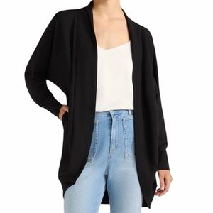 SCOOP Black Ultimate Scuba Knit Cardigan NWOT